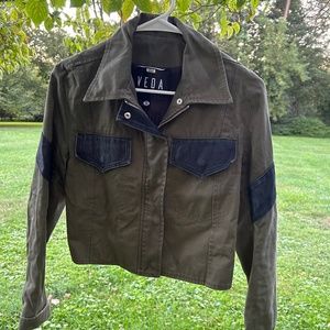 Veda Olive Green and Black ligjtweight Jacket Size S